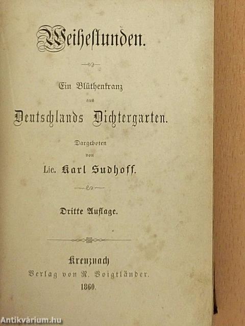 Weihestunden (gótbetűs)