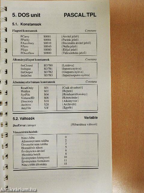 Turbo Pascal 6.0 és Turbo Vision mindentudó