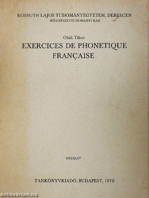 Exercices de phonetique francaise
