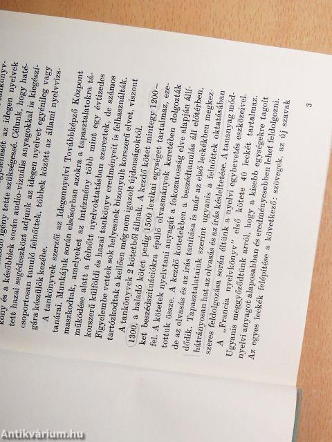 Francia nyelvkönyv 1.