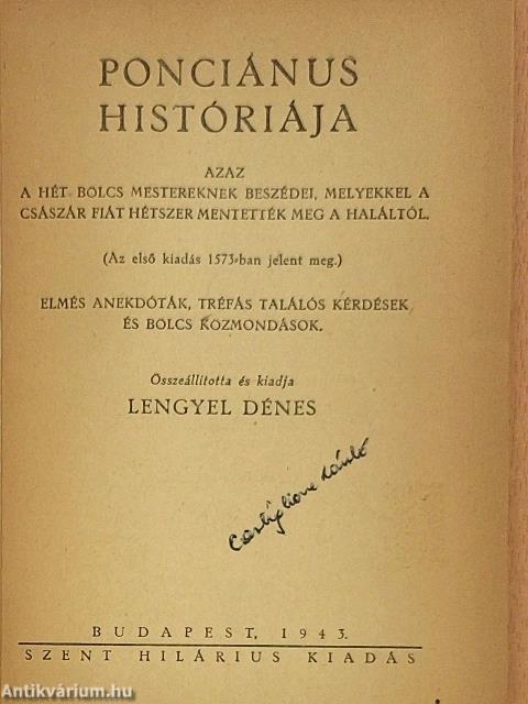 Ponciánus historiája