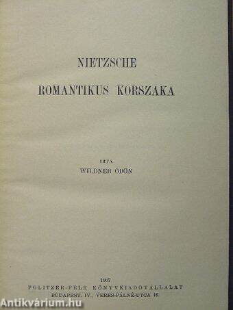 Nietzsche romantikus korszaka