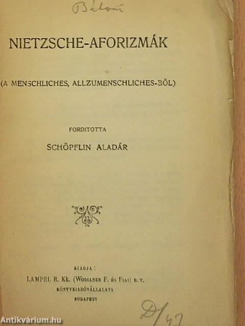 Nietzsche-aforizmák