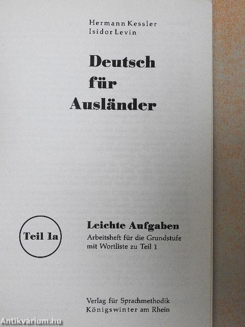 Deutsch für Ausländer 1a