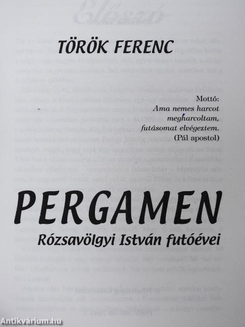 Pergamen (dedikált példány)