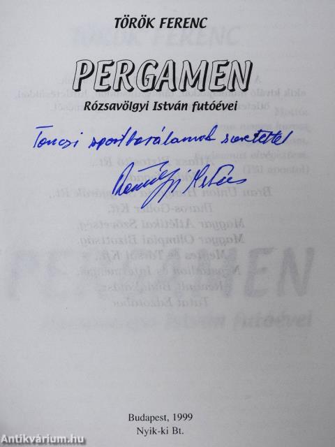 Pergamen (dedikált példány)