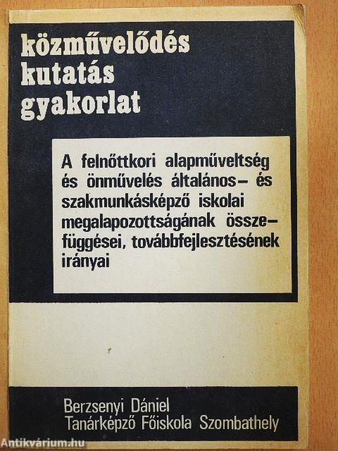 Közművelődés, kutatás, gyakorlat