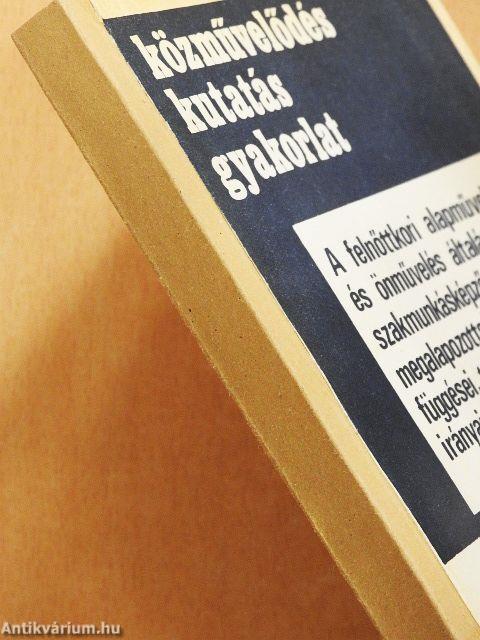 Közművelődés, kutatás, gyakorlat