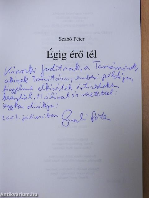 Égig érő tél (dedikált példány)
