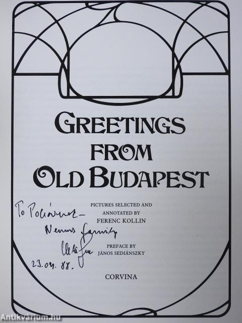 Greetings from old Budapest (dedikált példány)