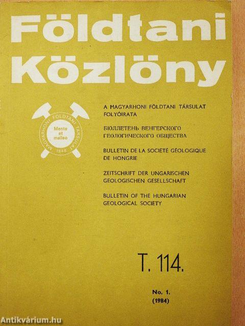 Földtani Közlöny 1984/1.