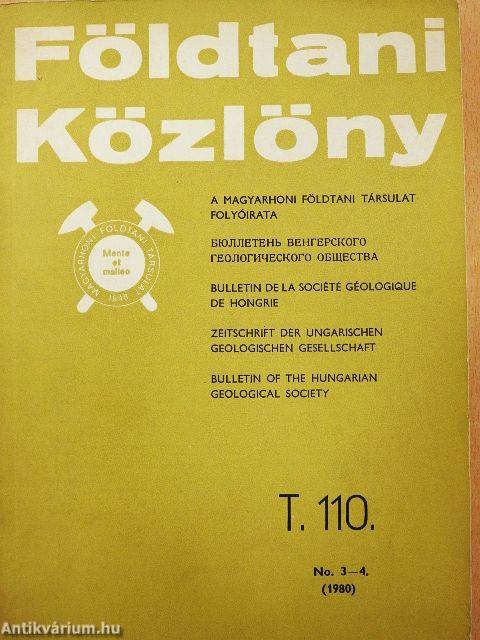 Földtani Közlöny 1980/3-4.