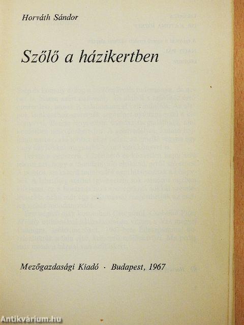 Szőlő a házikertben