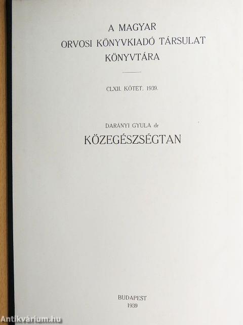 Közegészségtan I.