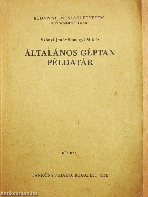 Általános géptan példatár