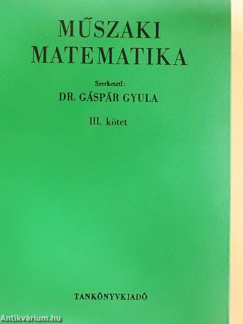 Műszaki matematika III.