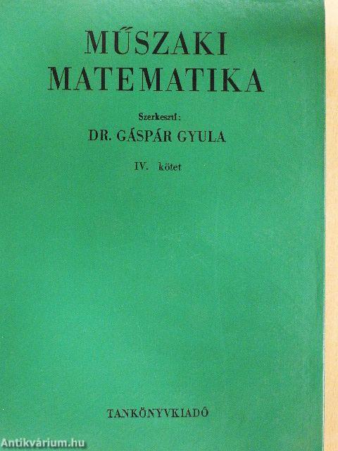 Műszaki matematika IV.