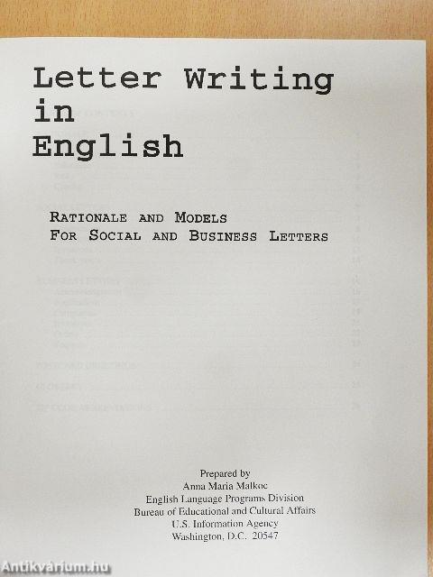 Letter Writing in English