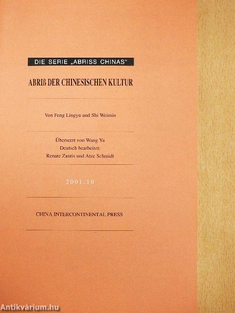 Abriß der Chinesischen Kultur