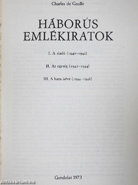 Háborús emlékiratok