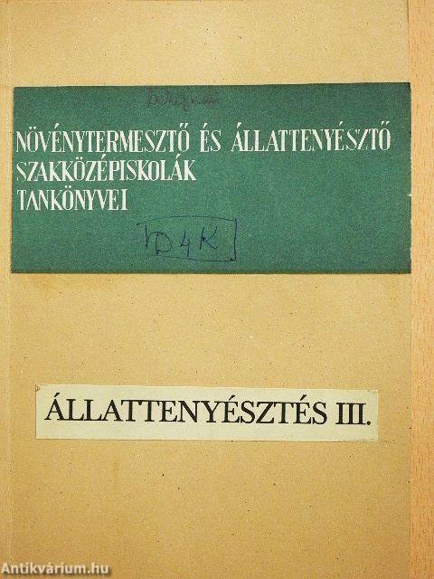 Állattenyésztés III.