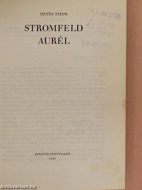 Stromfeld Aurél