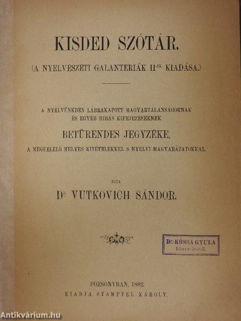 Kisded szótár