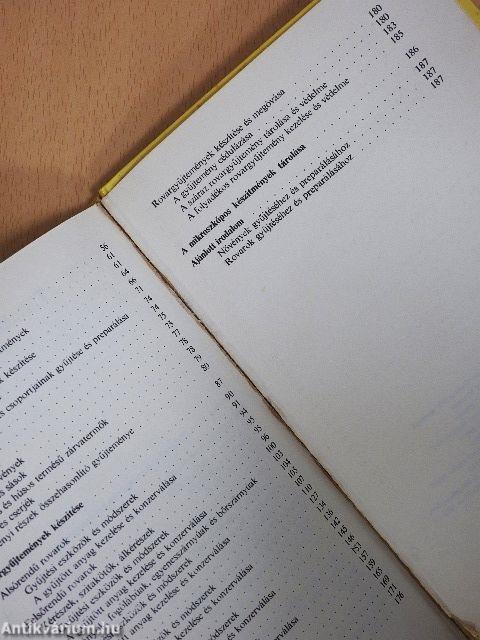 Növények és rovarok preparálása