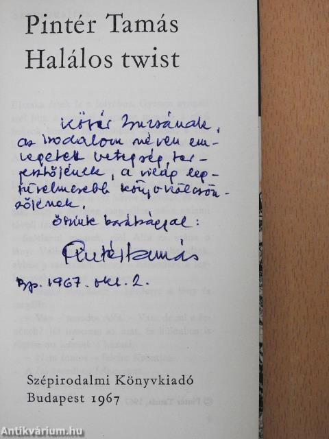 Halálos twist (dedikált példány)