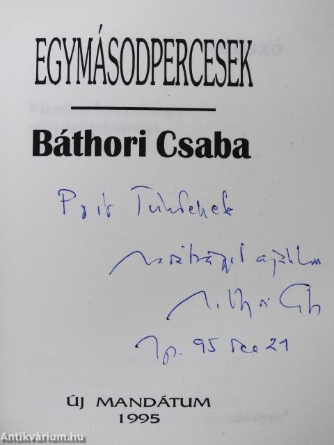 Egymásodpercesek (dedikált példány)
