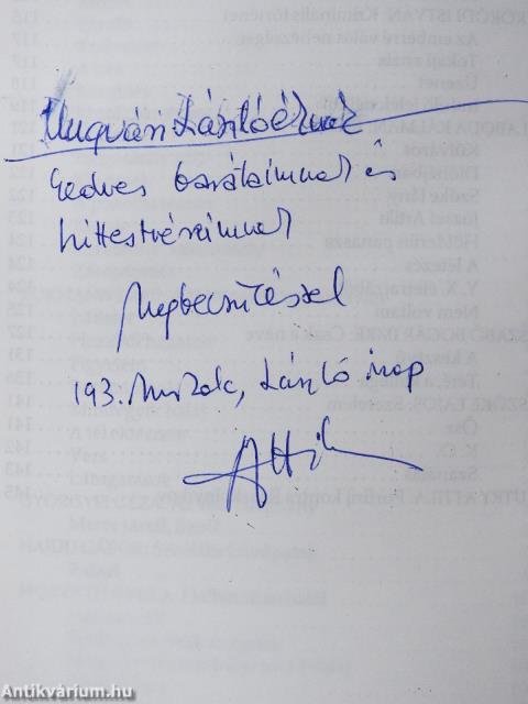 Negyedik üzenet (dedikált példány)