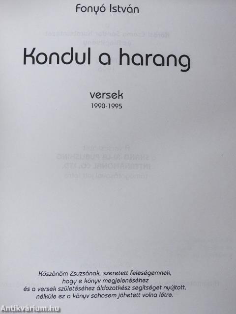 Kondul a harang (dedikált példány)