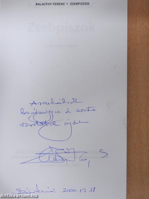 Zsebpiszok (dedikált példány)