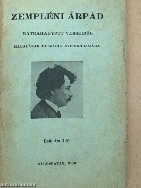 Zempléni Árpád hátrahagyott verseiből
