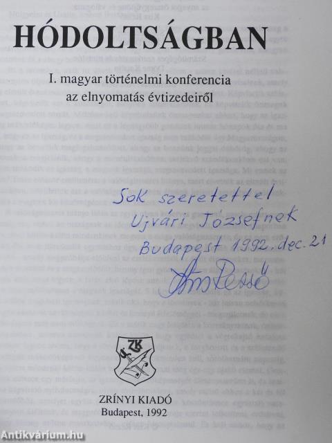 Hódoltságban (dedikált példány)