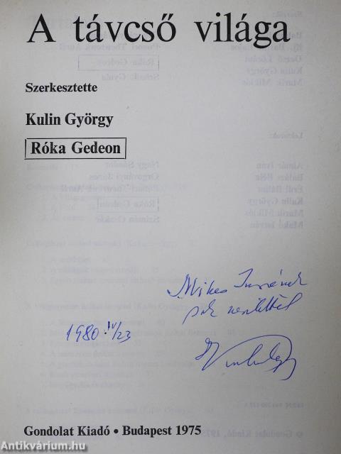 A távcső világa (dedikált példány)
