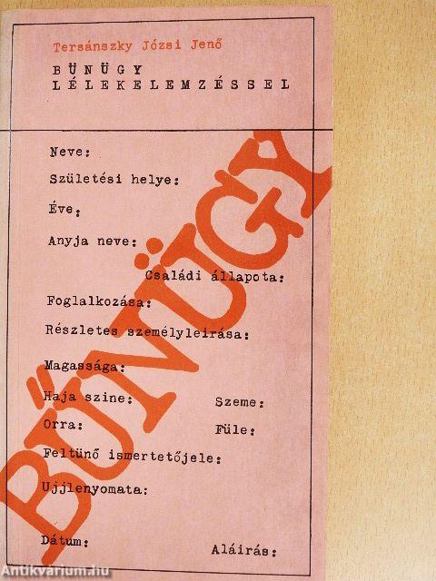 Bűnügy, lélekelemzéssel