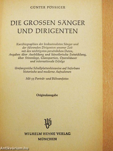 Die Grossen Sänger und Dirigenten