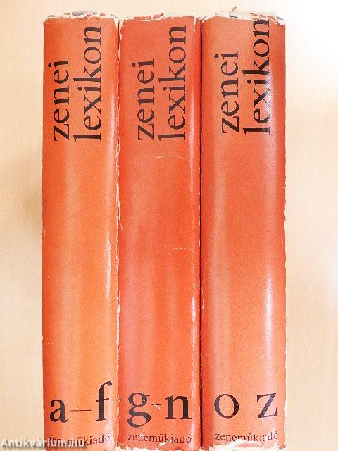 Zenei Lexikon 1-3.