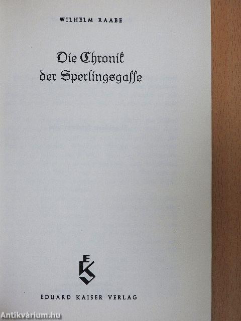 Die Chronik der Sperlingsgasse