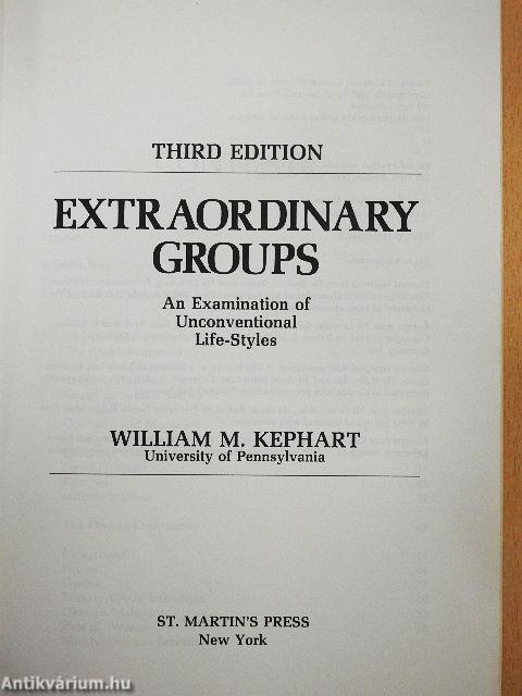 Extraordinary Groups