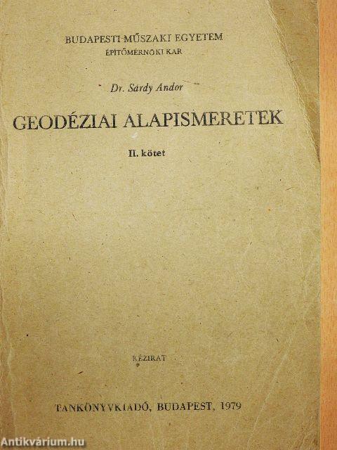 Geodéziai alapismeretek II.