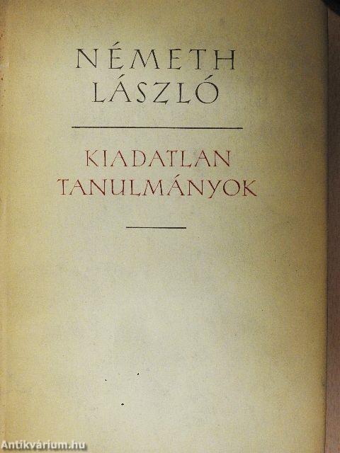 Kiadatlan tanulmányok II.