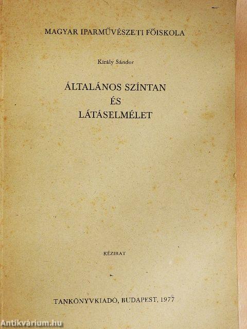 Általános színtan és látáselmélet