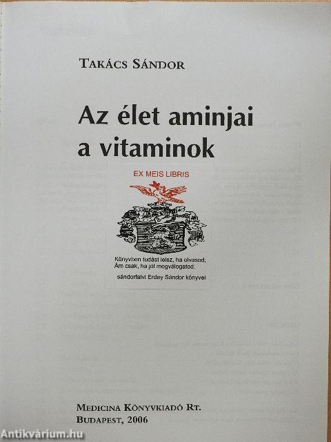 Az élet aminjai a vitaminok
