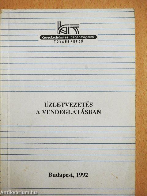 Üzletvezetés a vendéglátásban
