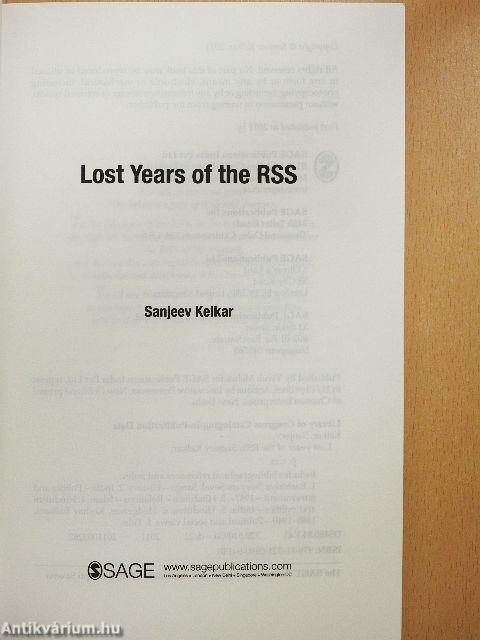 Lost Years of the RSS