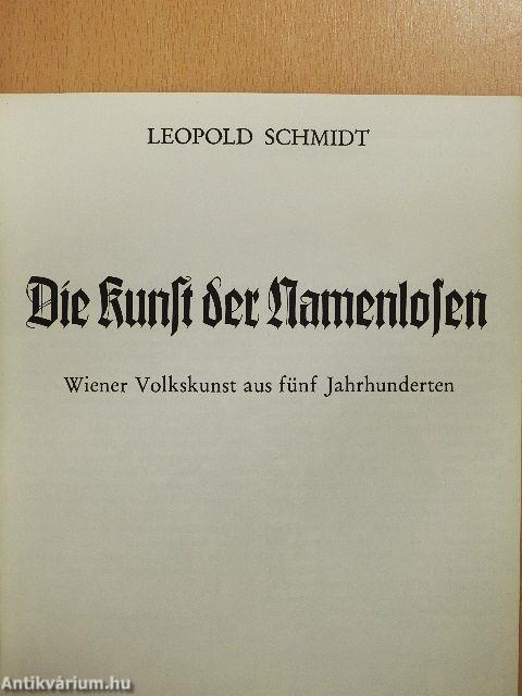 Die Kunst der Namenlosen