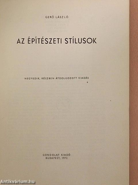 Az építészeti stílusok