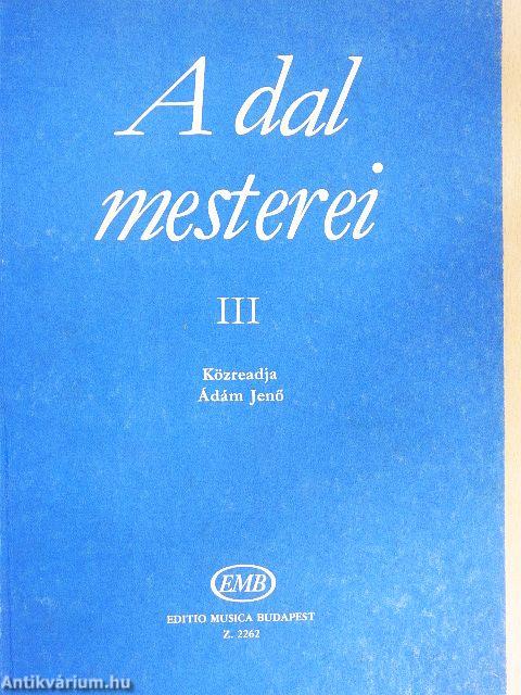 A dal mesterei III.